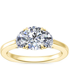 Bella Vaughan Moon Three Stone Engagement Ring in 18k Yellow Gold (1/3 ct. tw.)